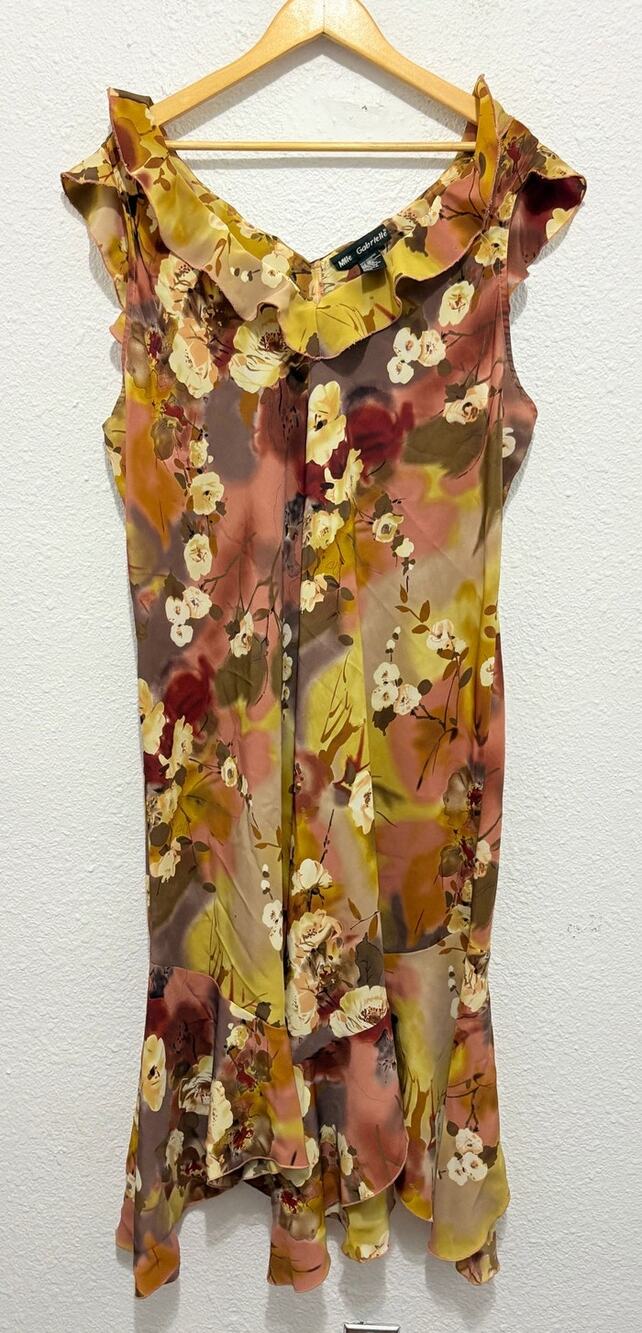 Vintage Y2K Fairy Dress Floral Asymmetrical Hem Whimsygoth Cottage Flutter